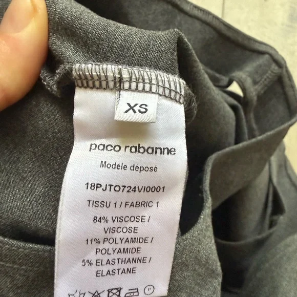 Paco Rabanne Logo Charcoal/Gray Tank and Leggings Ensemble. Size XS - Picture 11 of 12